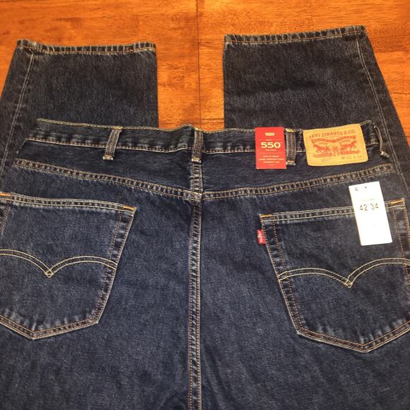 Levi's Men's Dark Blue Jeans 42x34 - Picture 7 of 11